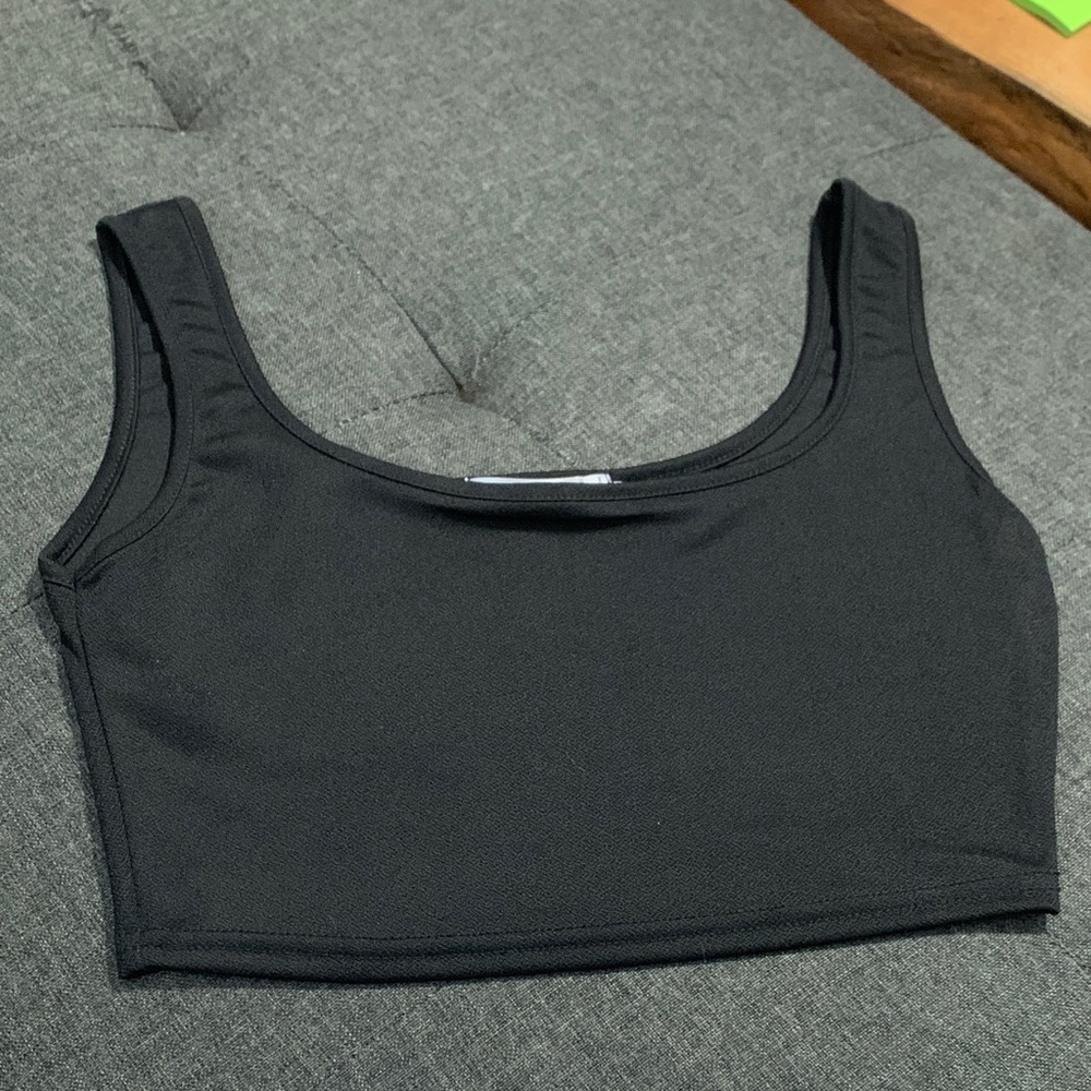 Missguided Black Crop Top